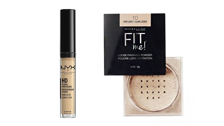 NYX HD Photogenic Concealer and Maybelline Loose Finishing Powder